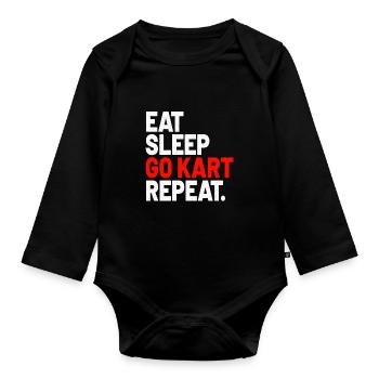 Go Kart Racing Go Kart Cars Go Karting Go-Karter - Body Bébé bio manches longues - noir - Devant