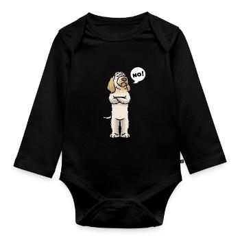 Spinone italiano chien - Body Bébé bio manches longues - noir - Devant