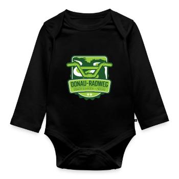 Donau-Radweg - Donaueschingen - Passau - Baby Bio-Langarm-Body - Schwarz - Vorne