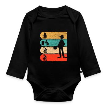 Carpenter Retro Cadeau - Body Bébé bio manches longues - noir - Devant