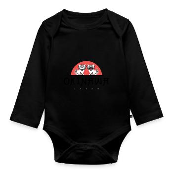 Okinawa – Japan - Organic Longsleeve Baby Bodysuit - black - Front