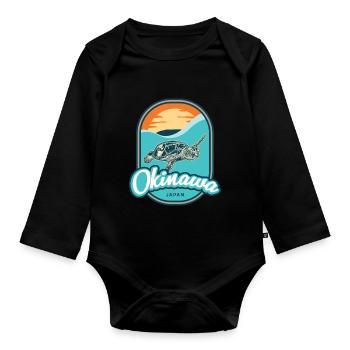 Okinawa – Japan - Organic Longsleeve Baby Bodysuit - black - Front