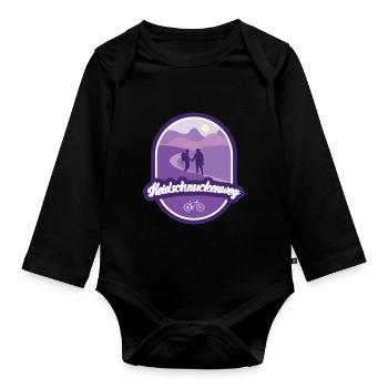 Heidschnuckenweg - Lower Saxony - Organic Longsleeve Baby Bodysuit - black - Front