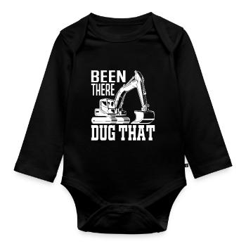 Been There Dug That - Bagger Beruf Maschinenführer - Baby Bio-Langarm-Body - Schwarz - Vorne