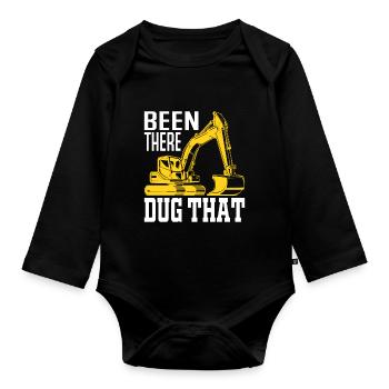 Been There Dug That - Bagger Beruf Maschinenführer - Baby Bio-Langarm-Body - Schwarz - Vorne