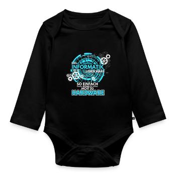 Informatik Programmierer Informatiker Hardware Sof - Baby Bio-Langarm-Body - Schwarz - Vorne