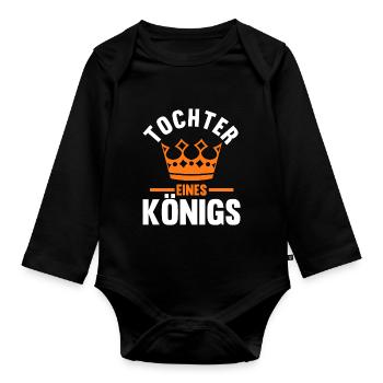 Tochter - Baby Bio-Langarm-Body - Schwarz - Vorne