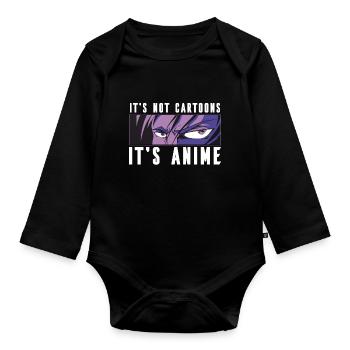 It's Not Cartoons It's Anime Anime Lover Anime Boy - Organic Longsleeve Baby Bodysuit - black - Front