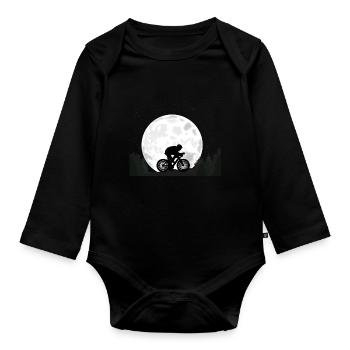 Fahrrad - Baby Bio-Langarm-Body - Schwarz - Vorne