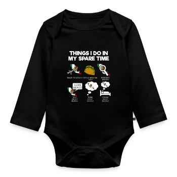 Mexique - Body Bébé bio manches longues - noir - Devant