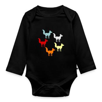 Renard - Body Bébé bio manches longues - noir - Devant
