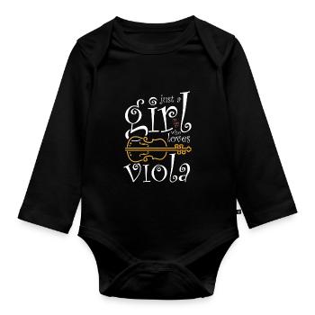 Viola Player Musikliebhaber - Baby Bio-Langarm-Body - Schwarz - Vorne