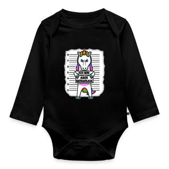 Klein aber gefährlich - Baby Bio-Langarm-Body - Schwarz - Vorne