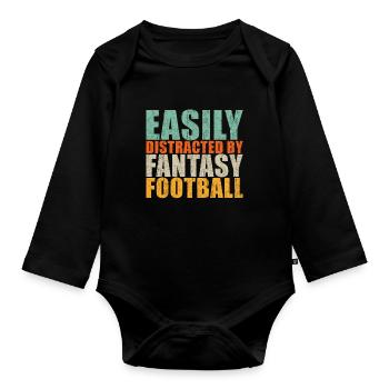 Fantasy Football - Body Bébé bio manches longues - noir - Devant
