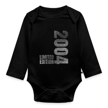 2004 Limited Edition - Baby Bio-Langarm-Body - Schwarz - Vorne