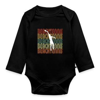 BEACHTENNIS - Baby Bio-Langarm-Body - Schwarz - Vorne