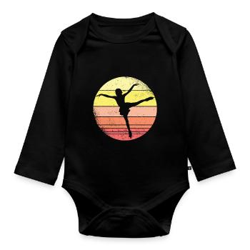 Figure Skater Ice Skating Dancing - Organic Longsleeve Baby Bodysuit - black - Front