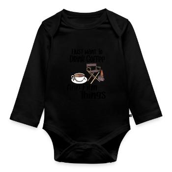 writer producer actor director filmmaker Coffee - Baby Bio-Langarm-Body - Schwarz - Vorne
