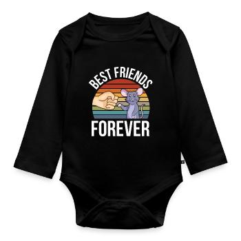 | rat as a pet Rat Rodents Gift Idea - Organic Longsleeve Baby Bodysuit - black - Front