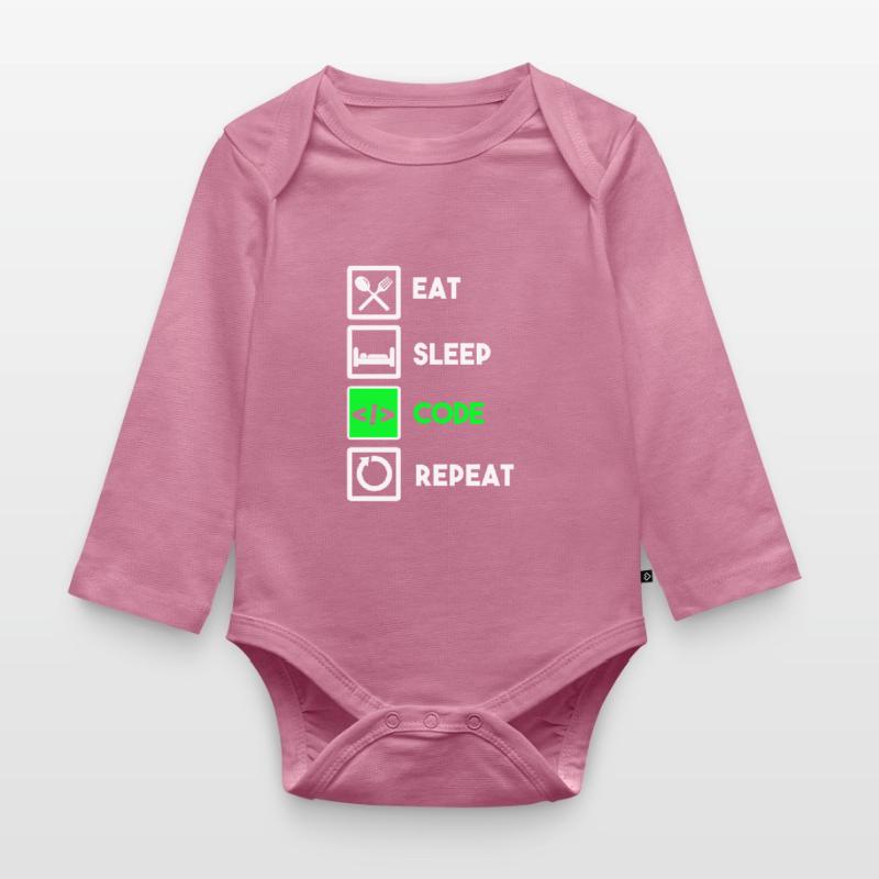 Programmeur Code Informatique Codeur Programmation Body Bébé bio manches longues