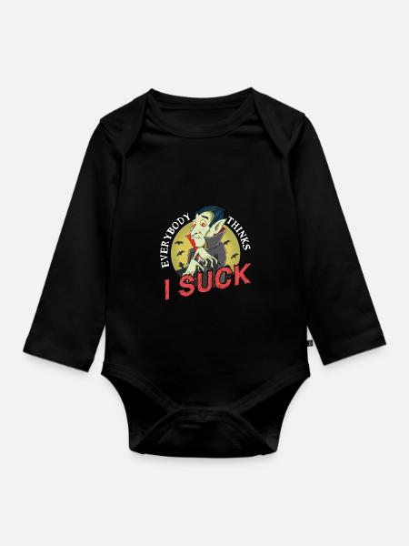 Humor - Baby Bio-Langarm-Body - Schwarz