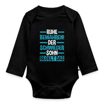 Schwiegersohn - Baby Bio-Langarm-Body - Schwarz - Vorne