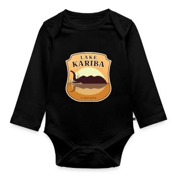 Lake Kariba - Zimbabwe - Organic Longsleeve Baby Bodysuit - black - Front