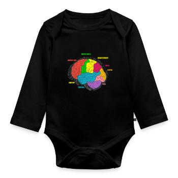 Diagram Brain Neurology Science - Organic Longsleeve Baby Bodysuit - black - Front