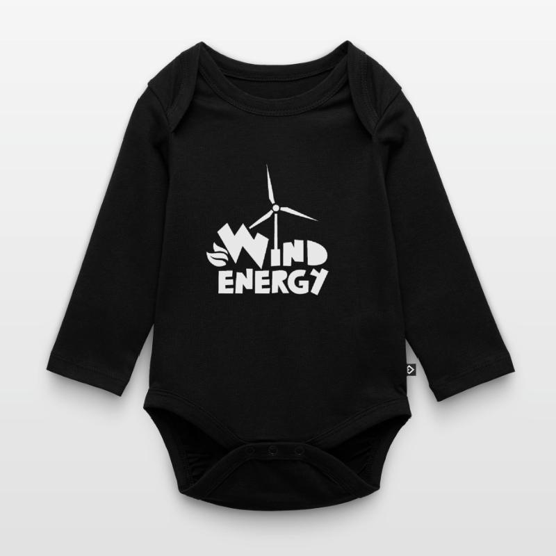 Éolienne Éolienne Éolienne Éolienne Éolienne Body Bébé bio manches longues