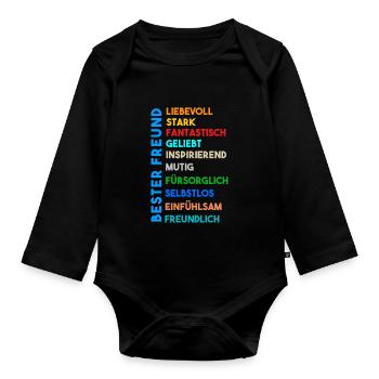 Bester Freund - Baby Bio-Langarm-Body - Schwarz - Vorne