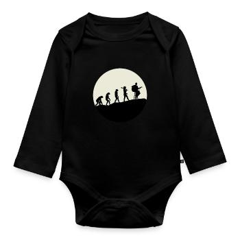 Guitarists Evolution Moon - Baby Bio-Langarm-Body - Schwarz - Vorne
