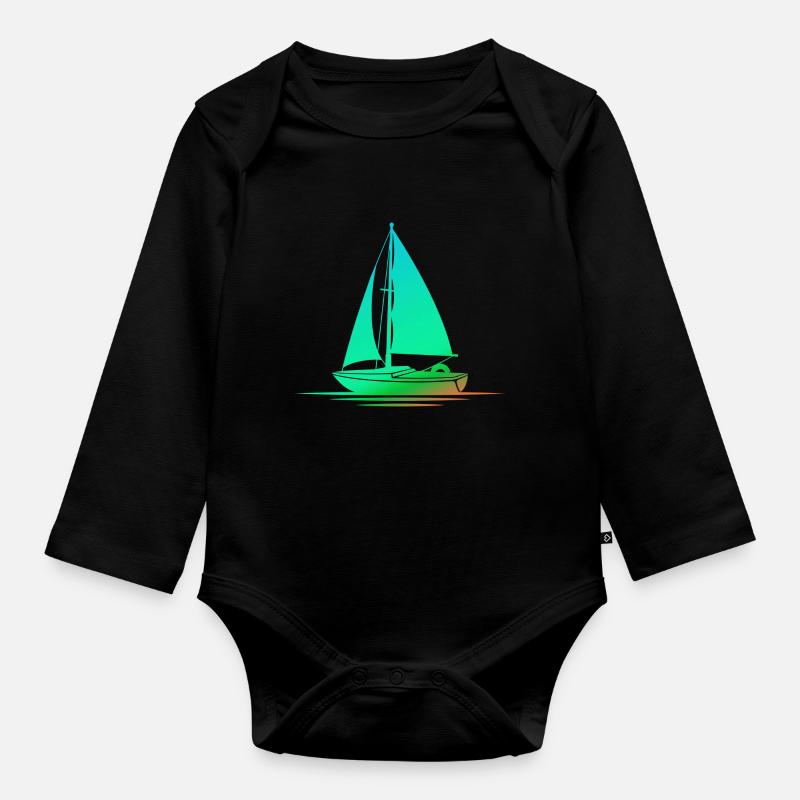 Voile - Body Bébé bio manches longues - noir