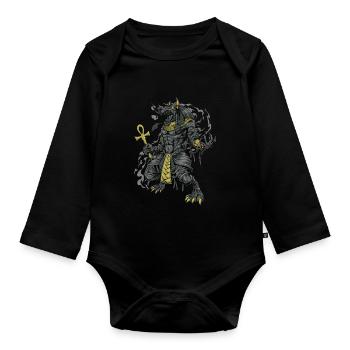 Dieu égyptien Anubis - Body Bébé bio manches longues - noir - Devant
