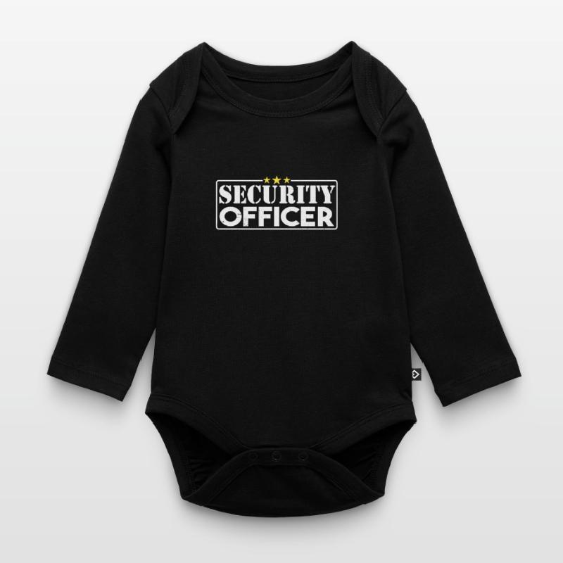 Security Guard Security Security Organic Longsleeve Baby Bodysuit