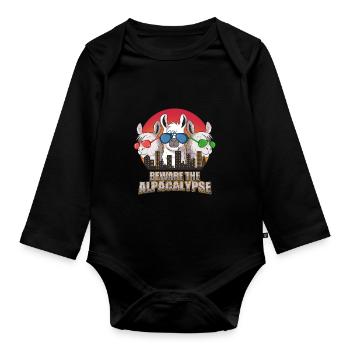 Alpaga - Body Bébé bio manches longues - noir - Devant