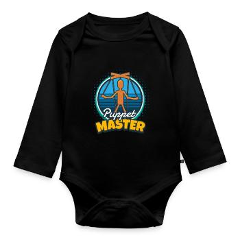Puppet Master Puppeteer Doll - Organic Longsleeve Baby Bodysuit - black - Front