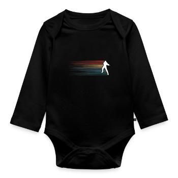 Cadeau de joueur de jeu d’équipe Laser tag - Body Bébé bio manches longues - noir - Devant