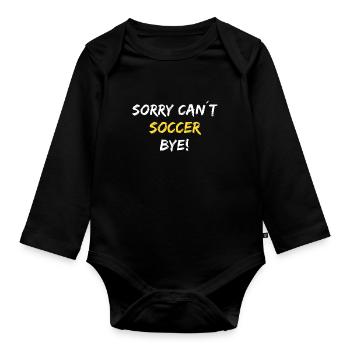 Soccer Soccer Football - Body Bébé bio manches longues - noir - Devant