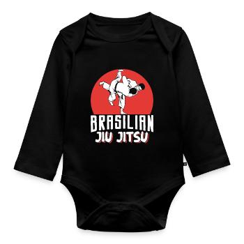 Brazilian Jiu Jitsu MMA Bjj Hugger - Baby Bio-Langarm-Body - Schwarz - Vorne