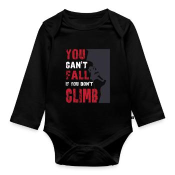 Klettern - Baby Bio-Langarm-Body - Schwarz - Vorne