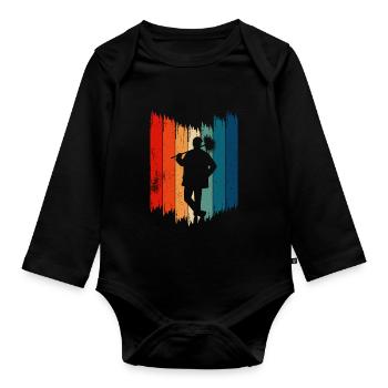 Chimney Sweep Retro Chimney Sweep - Organic Longsleeve Baby Bodysuit - black - Front