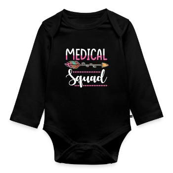 Medical Group Women - Organic Longsleeve Baby Bodysuit - black - Front