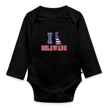 Delaware USA I love Albama - Baby Bio-Langarm-Body - Schwarz - Vorne