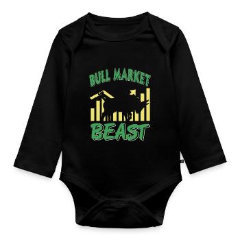 Bullenmarkt-Bestie - Baby Bio-Langarm-Body - Schwarz - Vorne