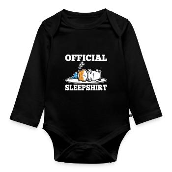 Official sleepshirt Hamster - Baby Bio-Langarm-Body - Schwarz - Vorne