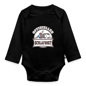 Offizielles schlafshirt Koala - Baby Bio-Langarm-Body - Schwarz - Vorne