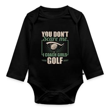 You Dont Scare Me I Coach Girls Golf Funny Coach - Body Bébé bio manches longues - noir - Devant