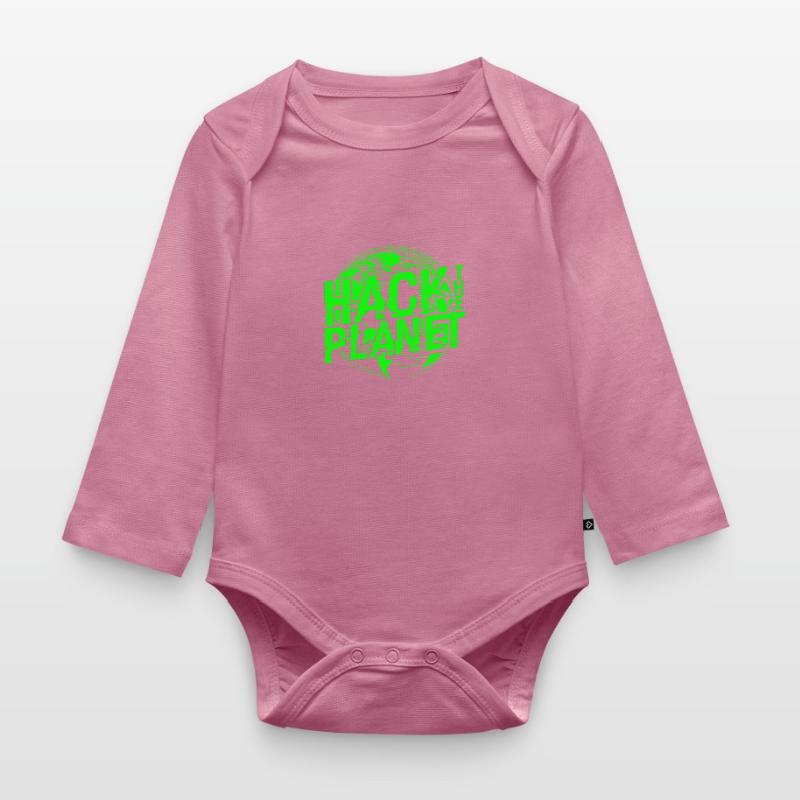 Hack the Planet Software Developer - Anonymous Organic Longsleeve Baby Bodysuit