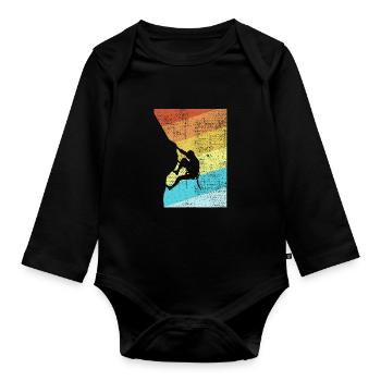 Rock Climbing - Baby Bio-Langarm-Body - Schwarz - Vorne