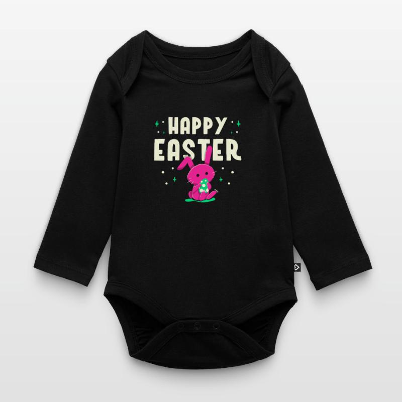 Joyeux lapin de Pâques Easter Easter Egg Dictons Body Bébé bio manches longues
